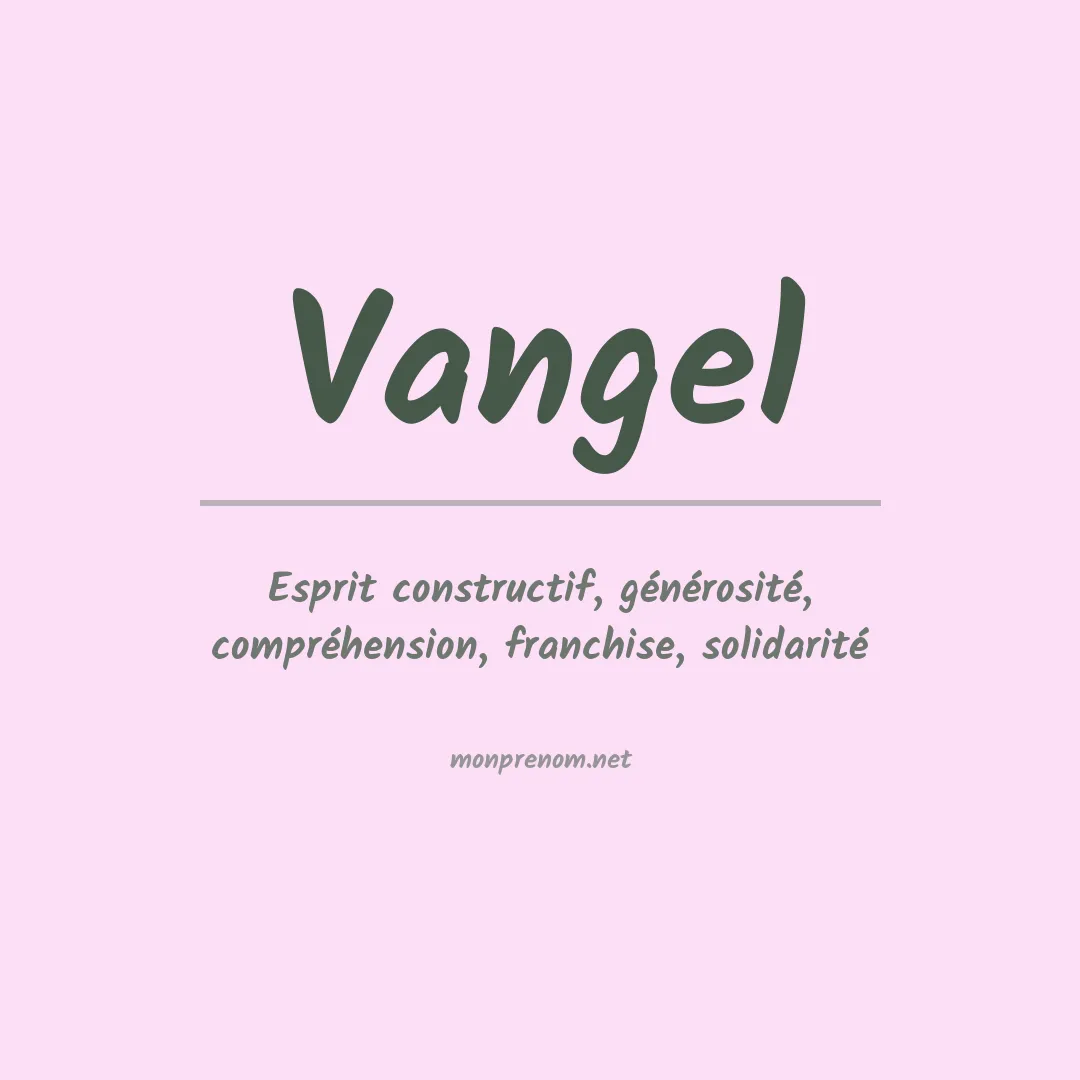 Prénom Vangel