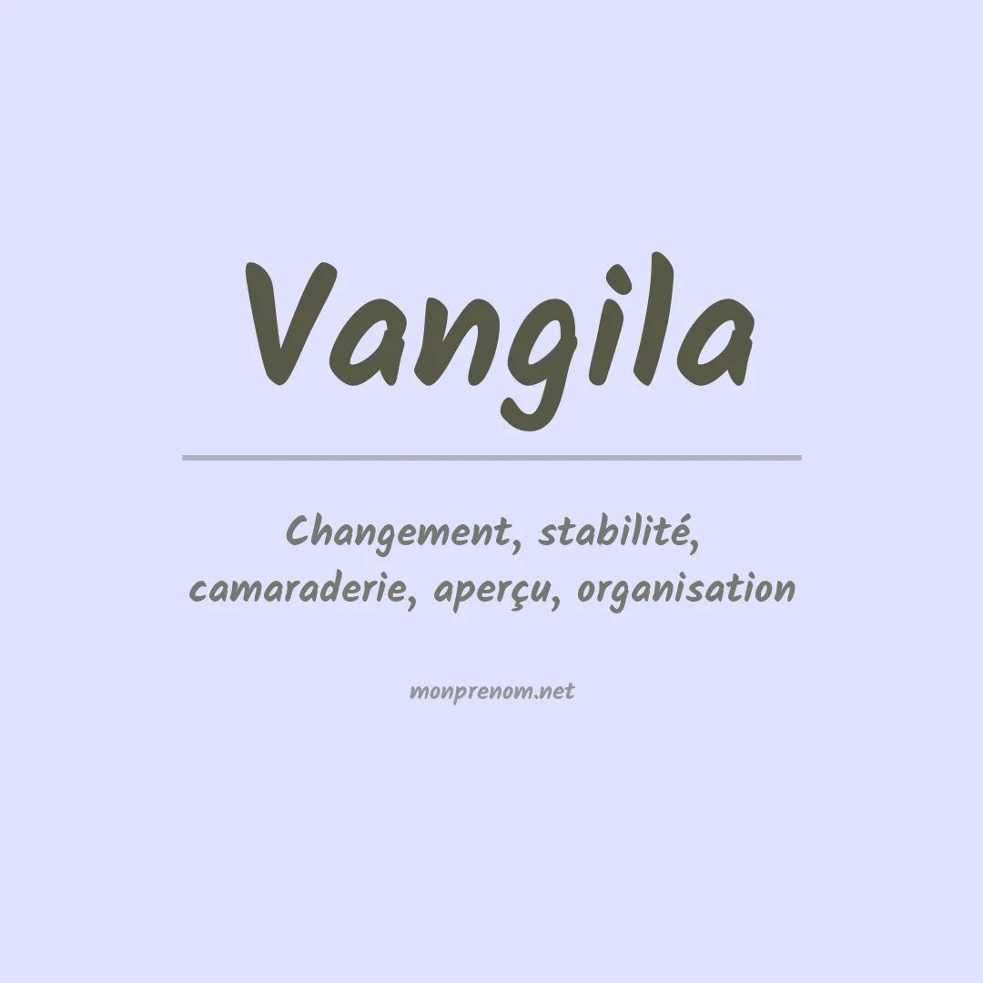 Prénom Vangila