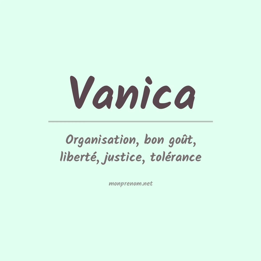 Signification du prénom Vanica