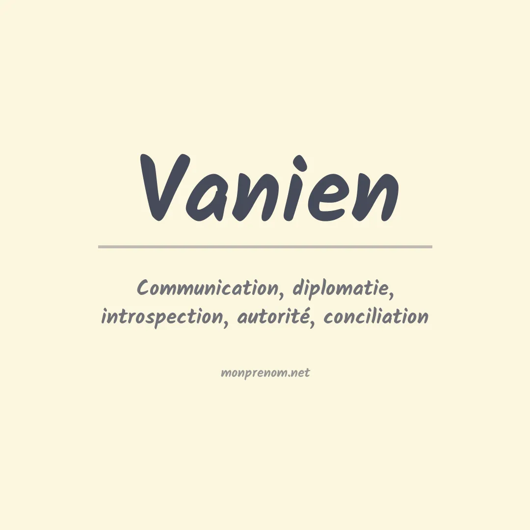 Signification du prénom Vanien