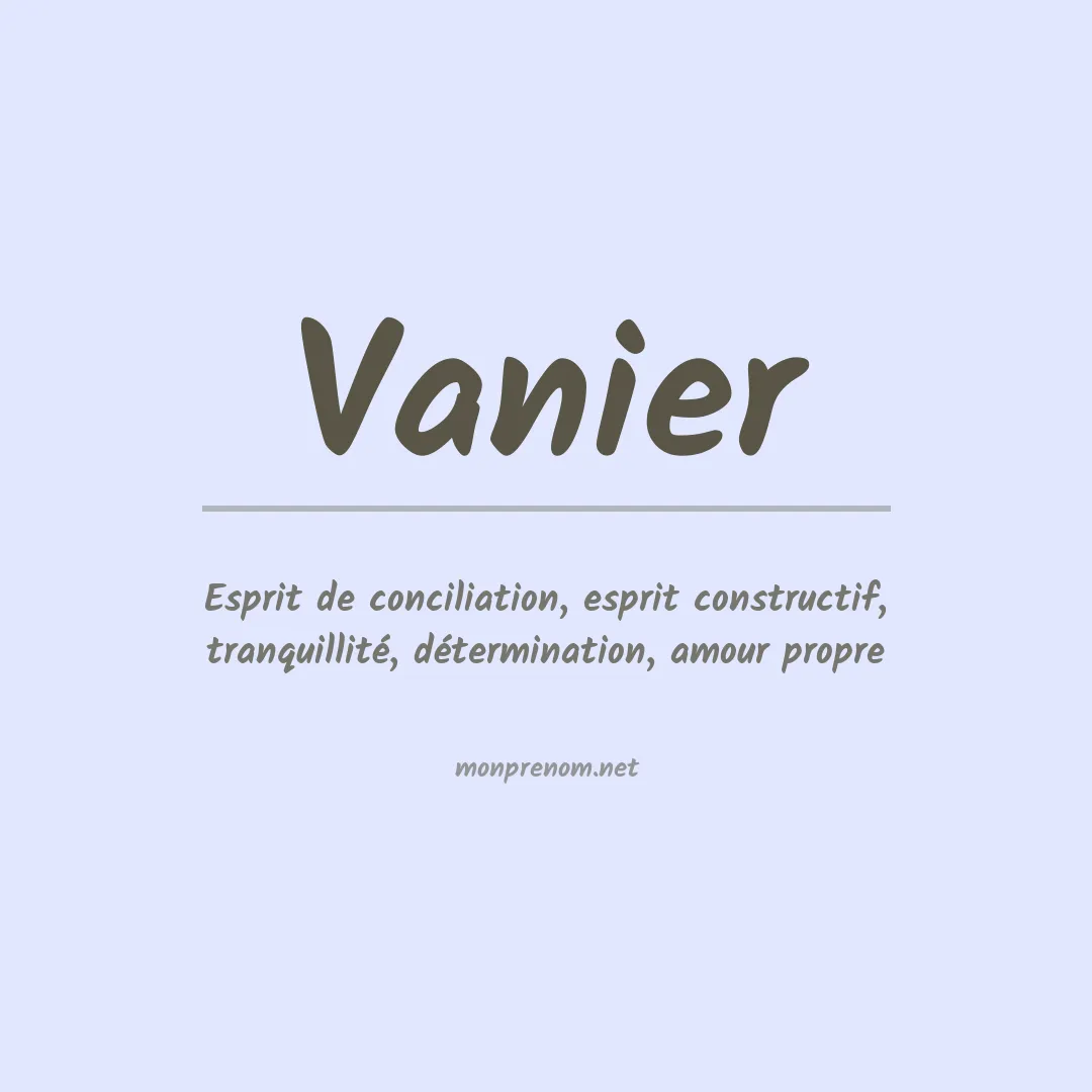 Prénom Vanier