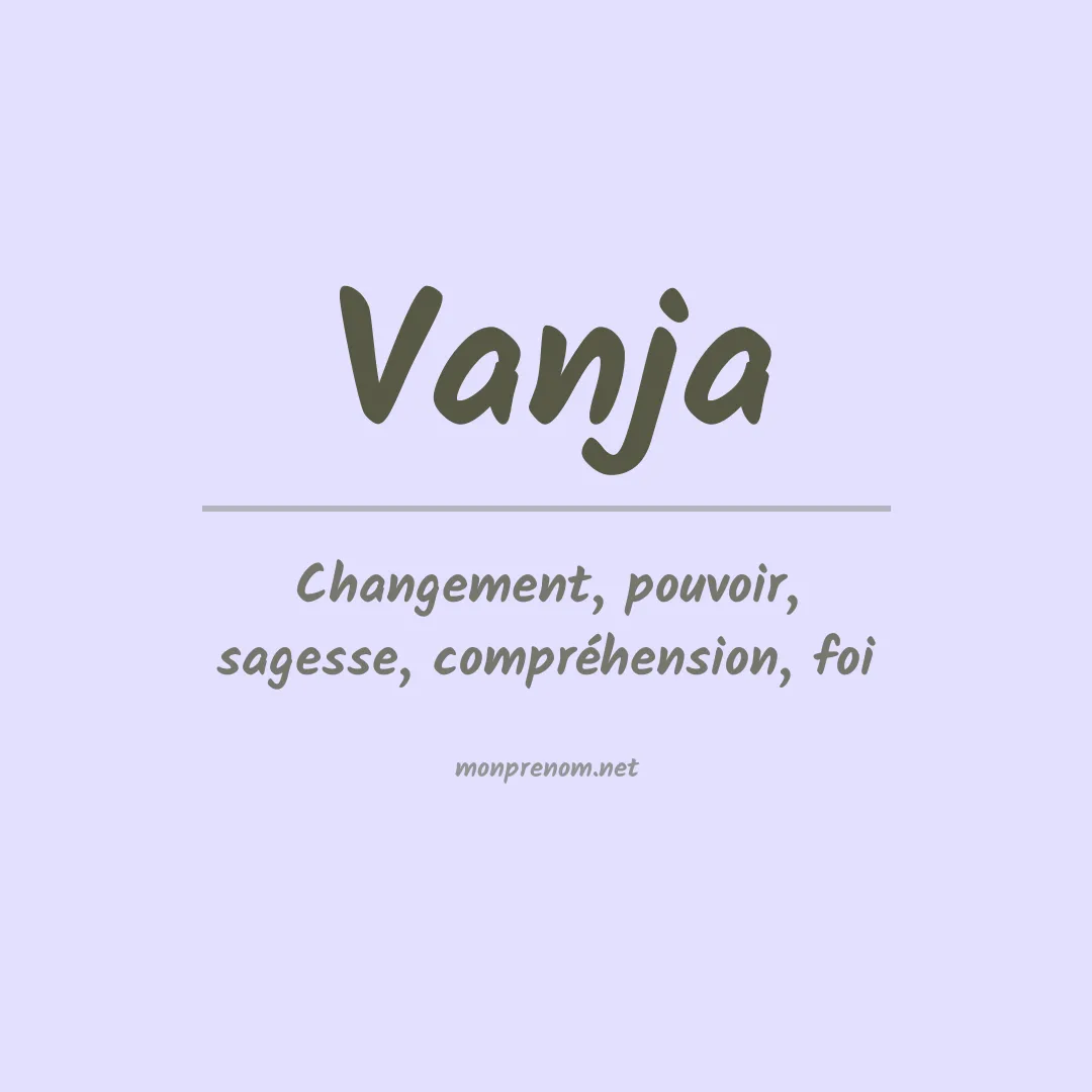 Prénom Vanja