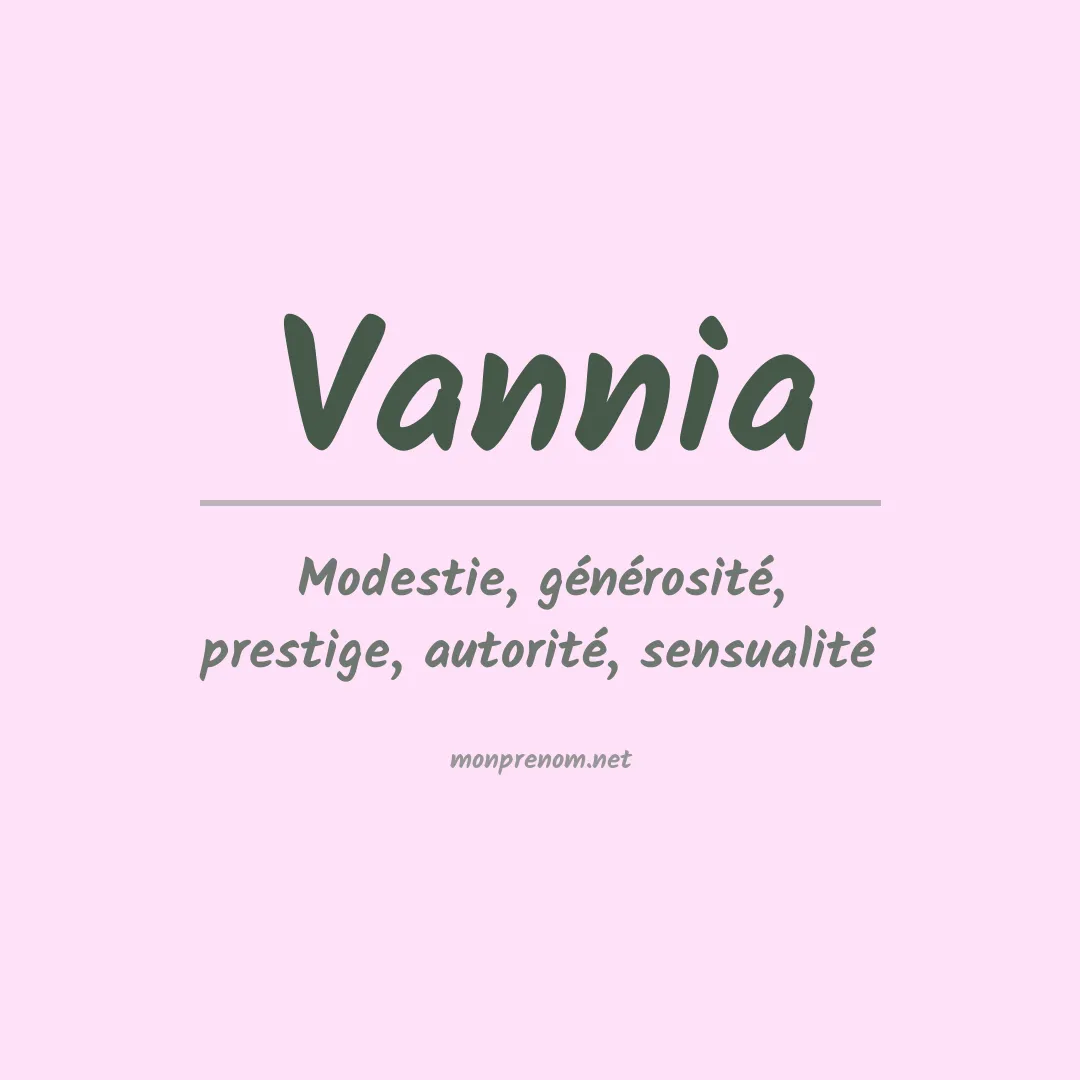 Prénom Vannia
