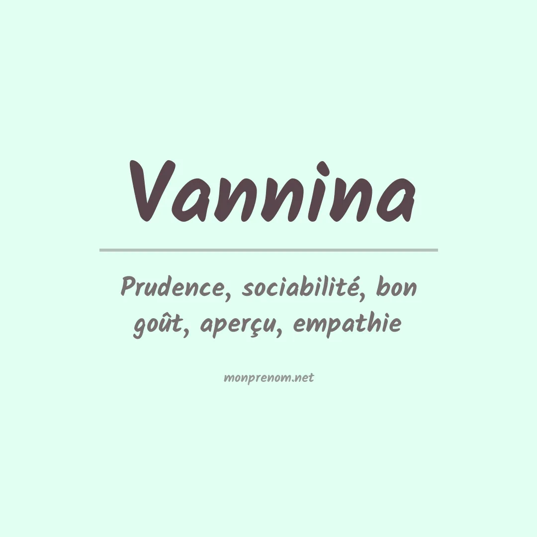 Signification du prénom Vannina