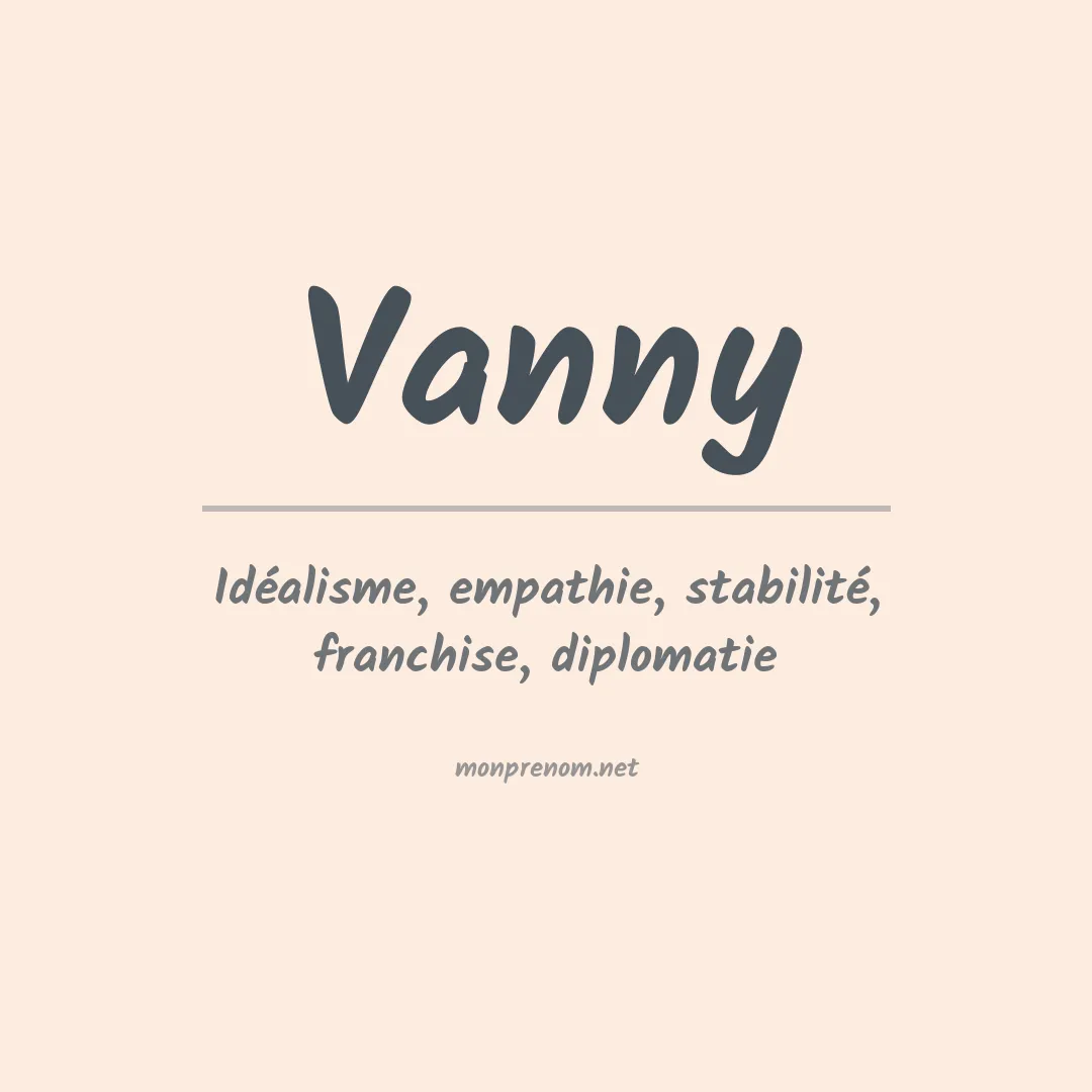 Prénom Vanny