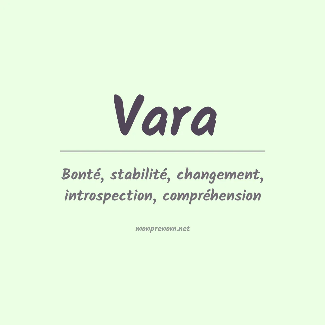 Prénom Vara