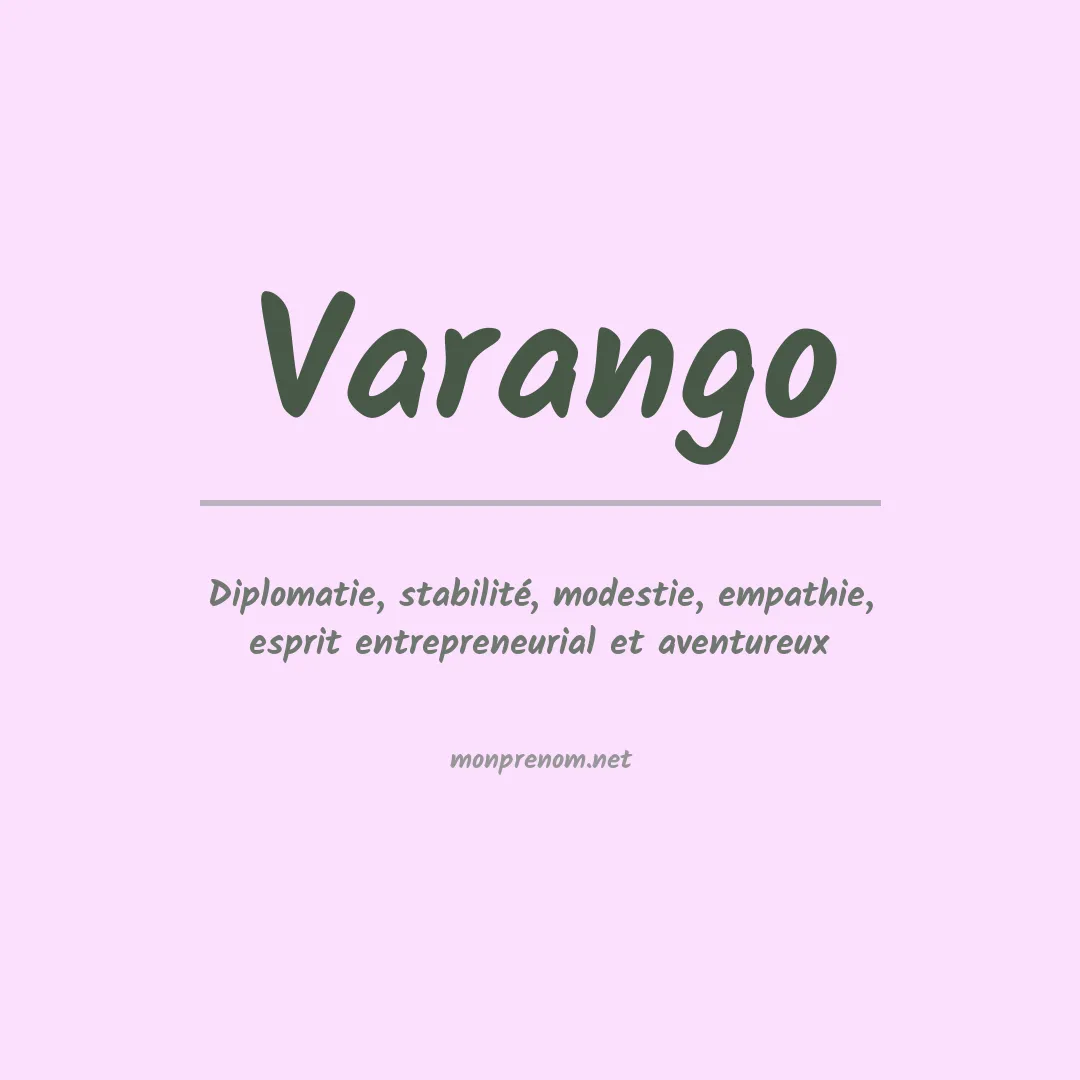 Signification du prénom Varango