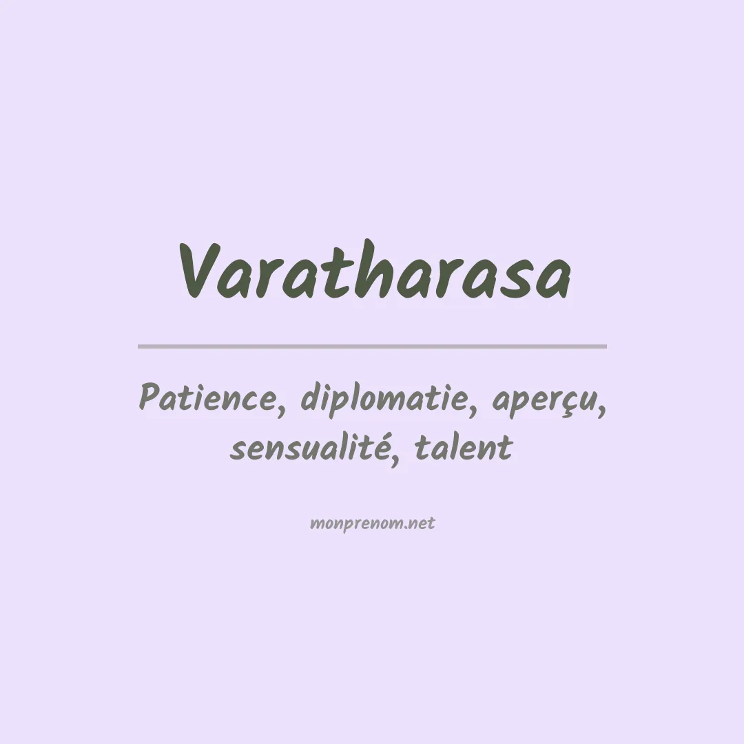 Signification du prénom Varatharasa