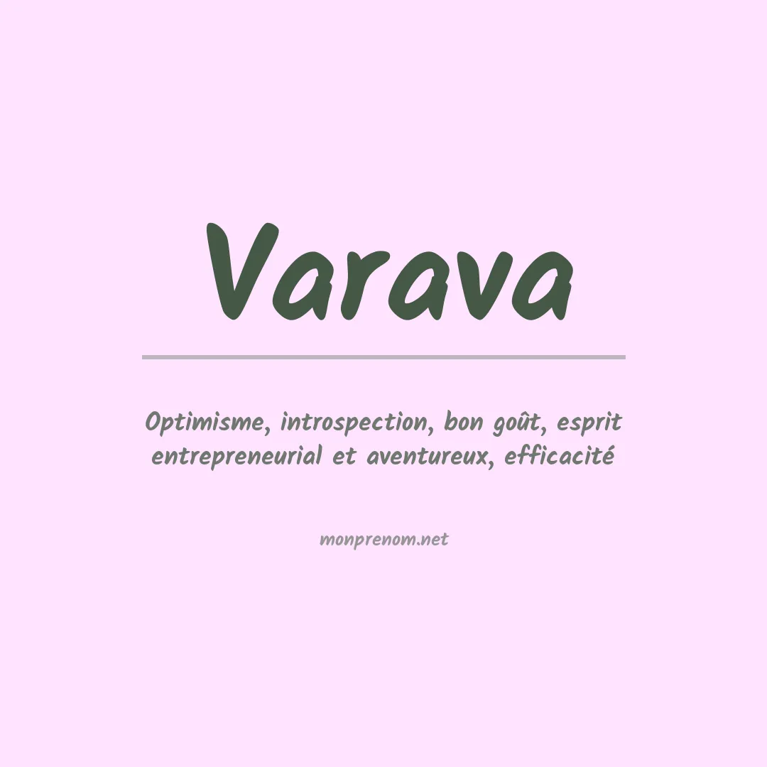 Signification du prénom Varava