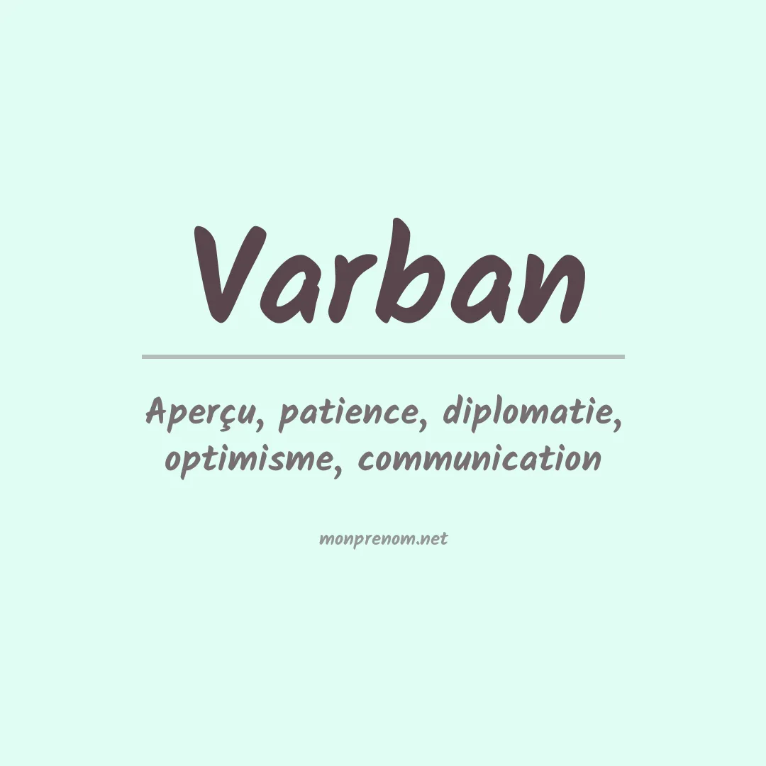 Signification du prénom Varban