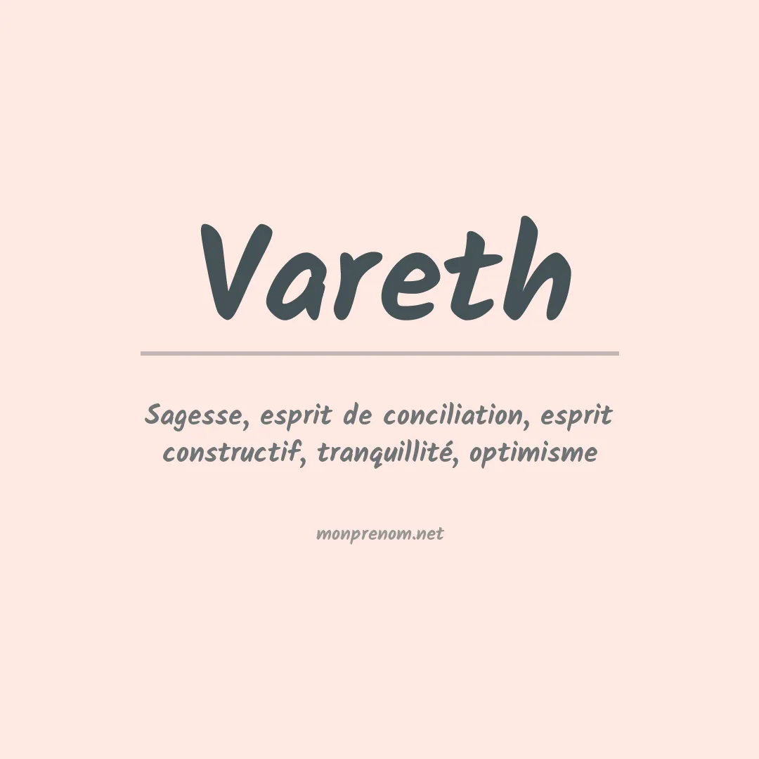 Signification du prénom Vareth