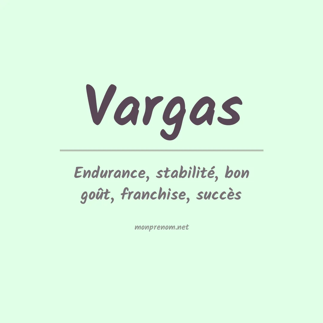 Prénom Vargas