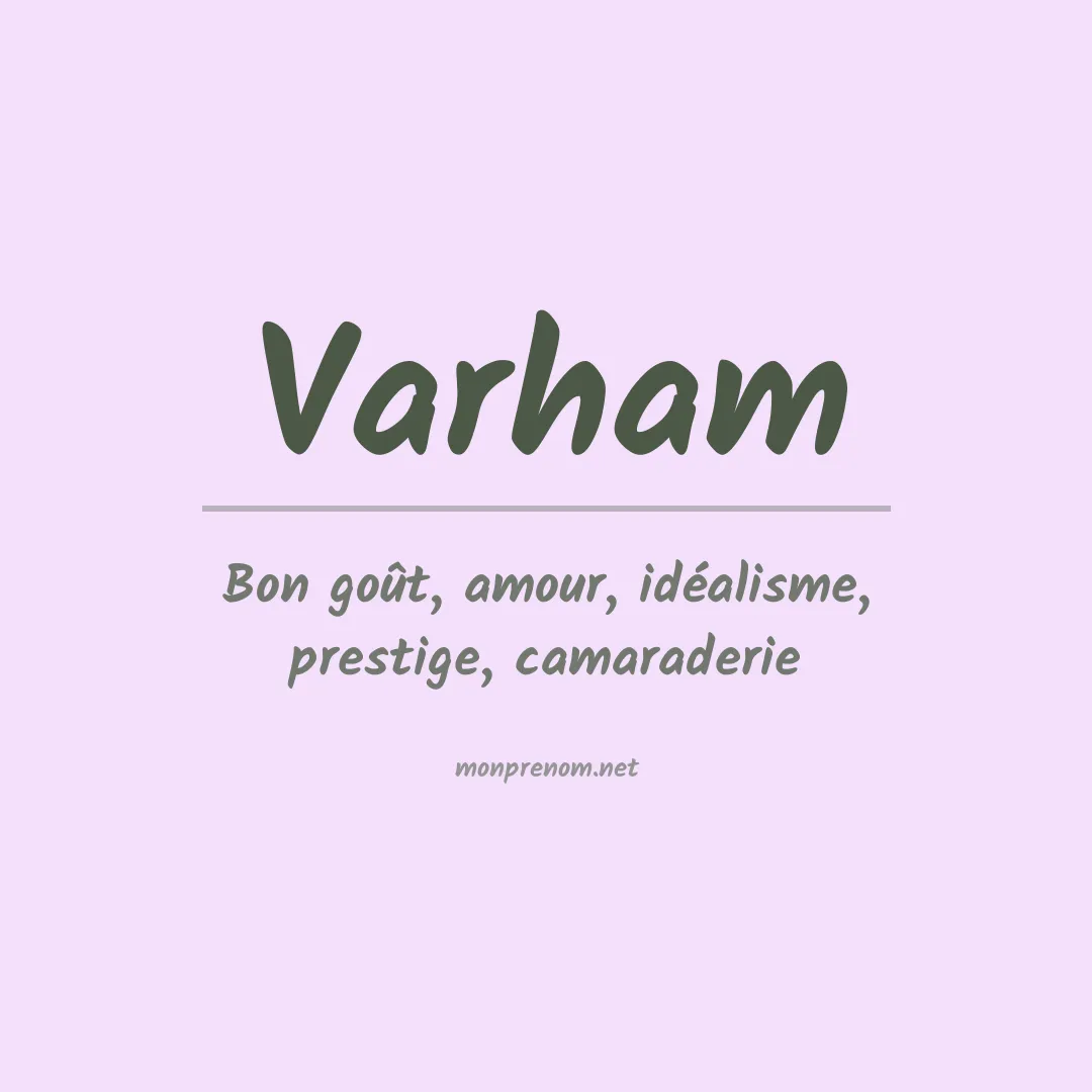 Signification du prénom Varham
