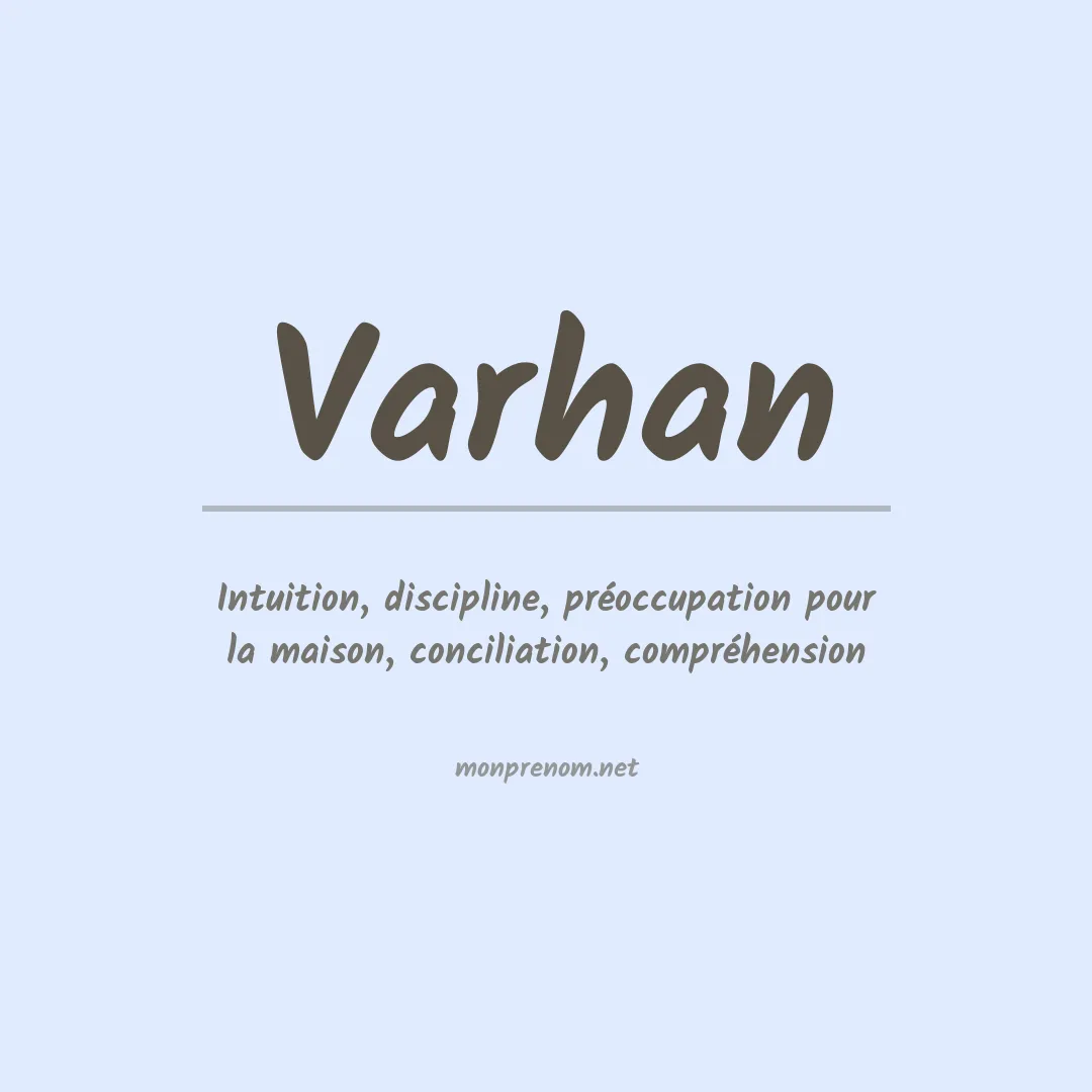 Signification du prénom Varhan