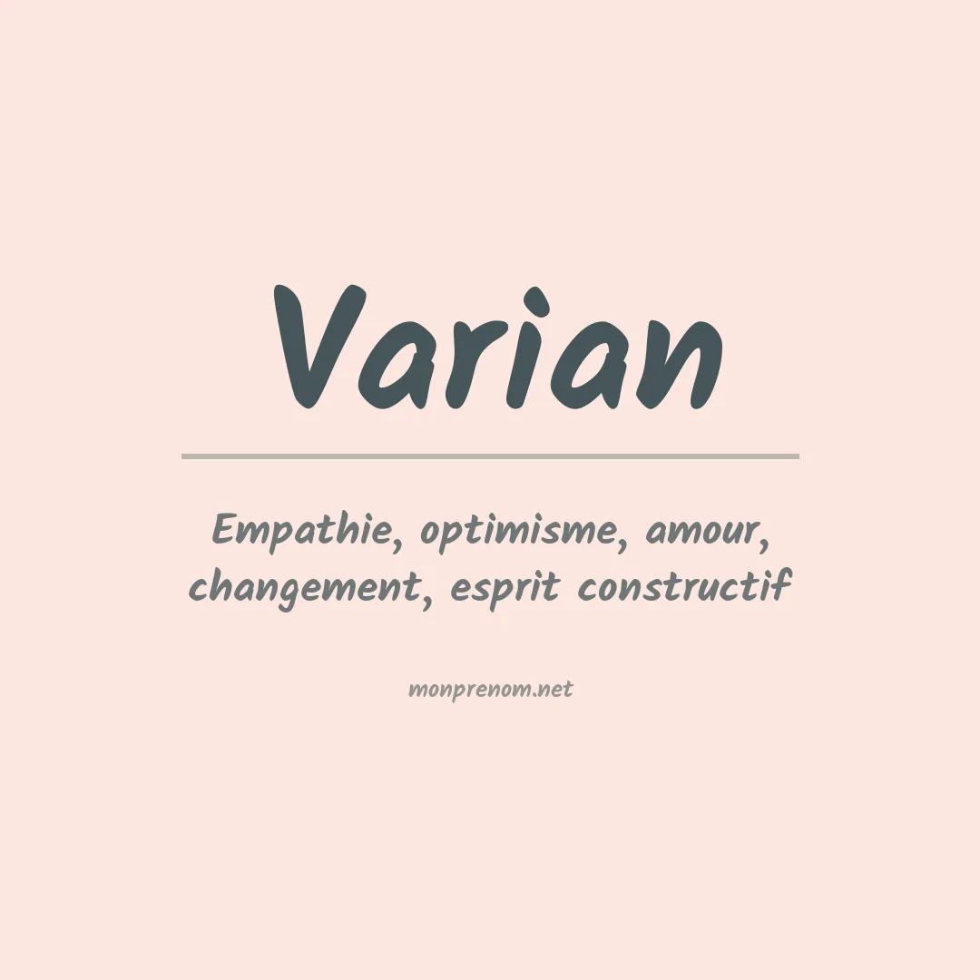 Prénom Varian