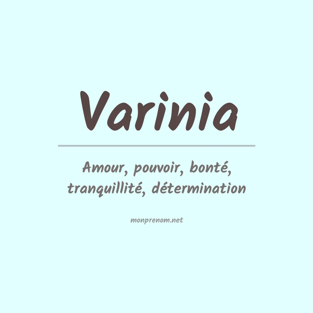 Prénom Varinia