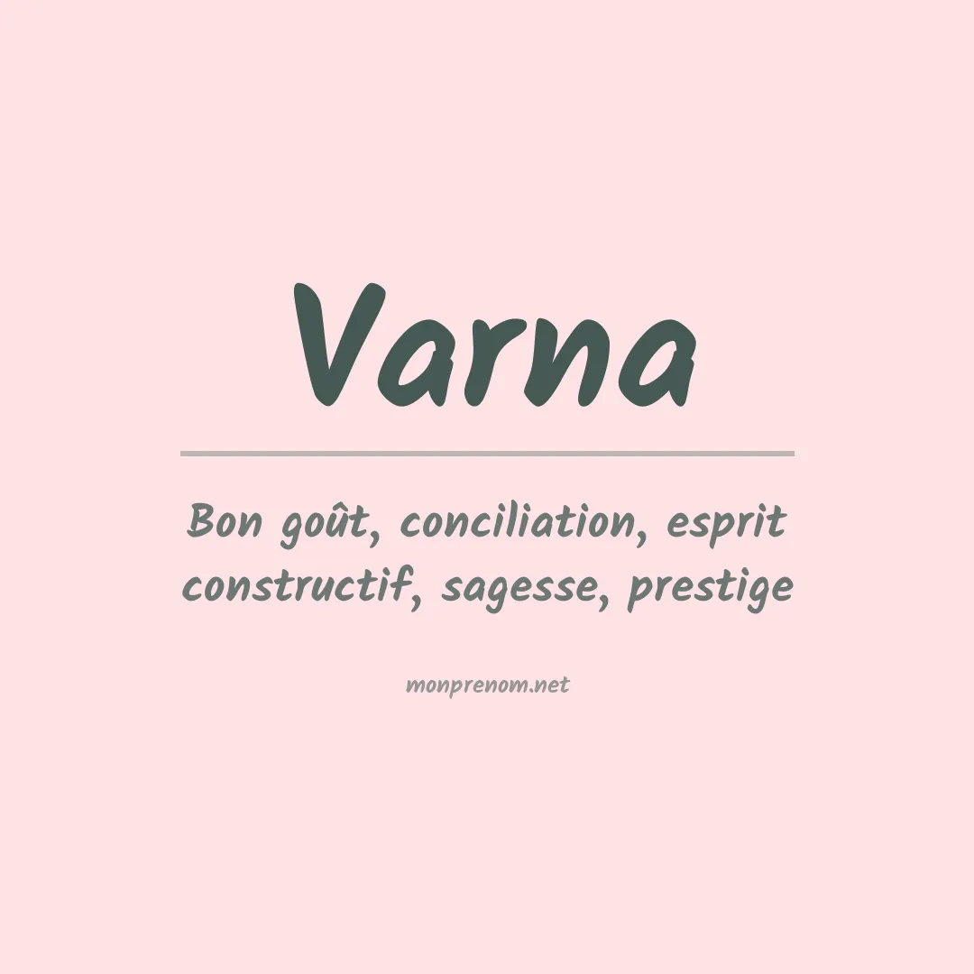 Signification du prénom Varna