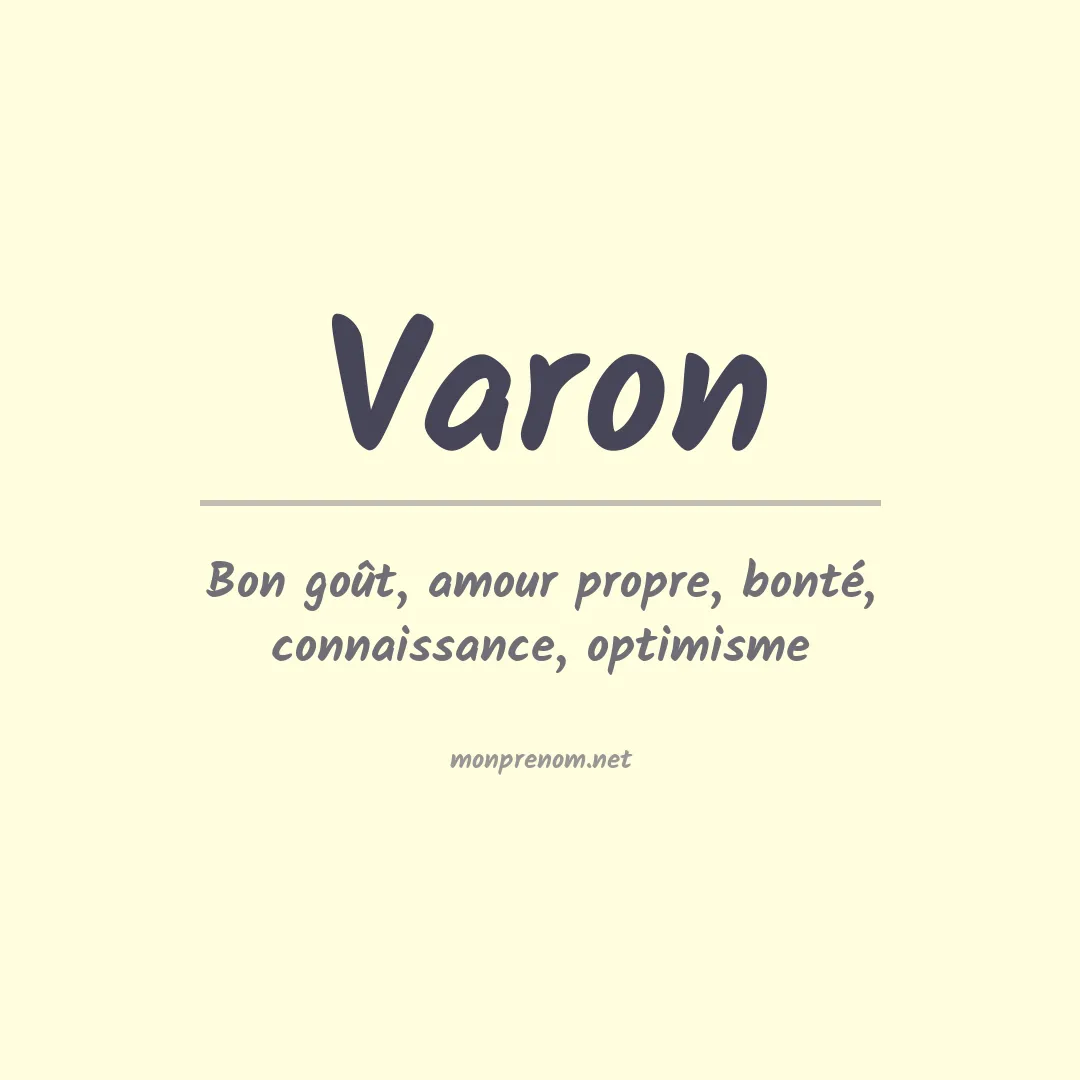 Prénom Varon