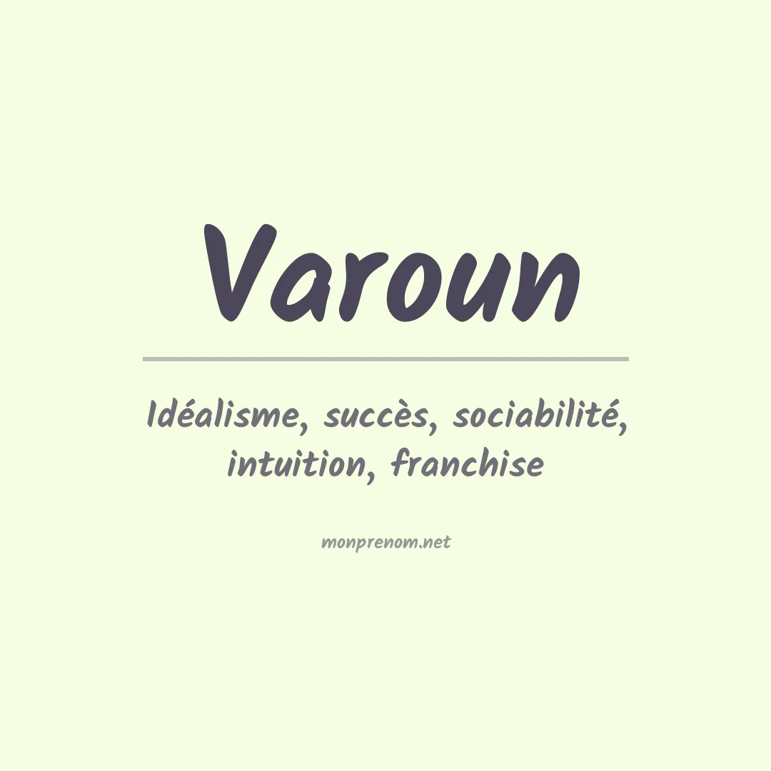 Signification du prénom Varoun