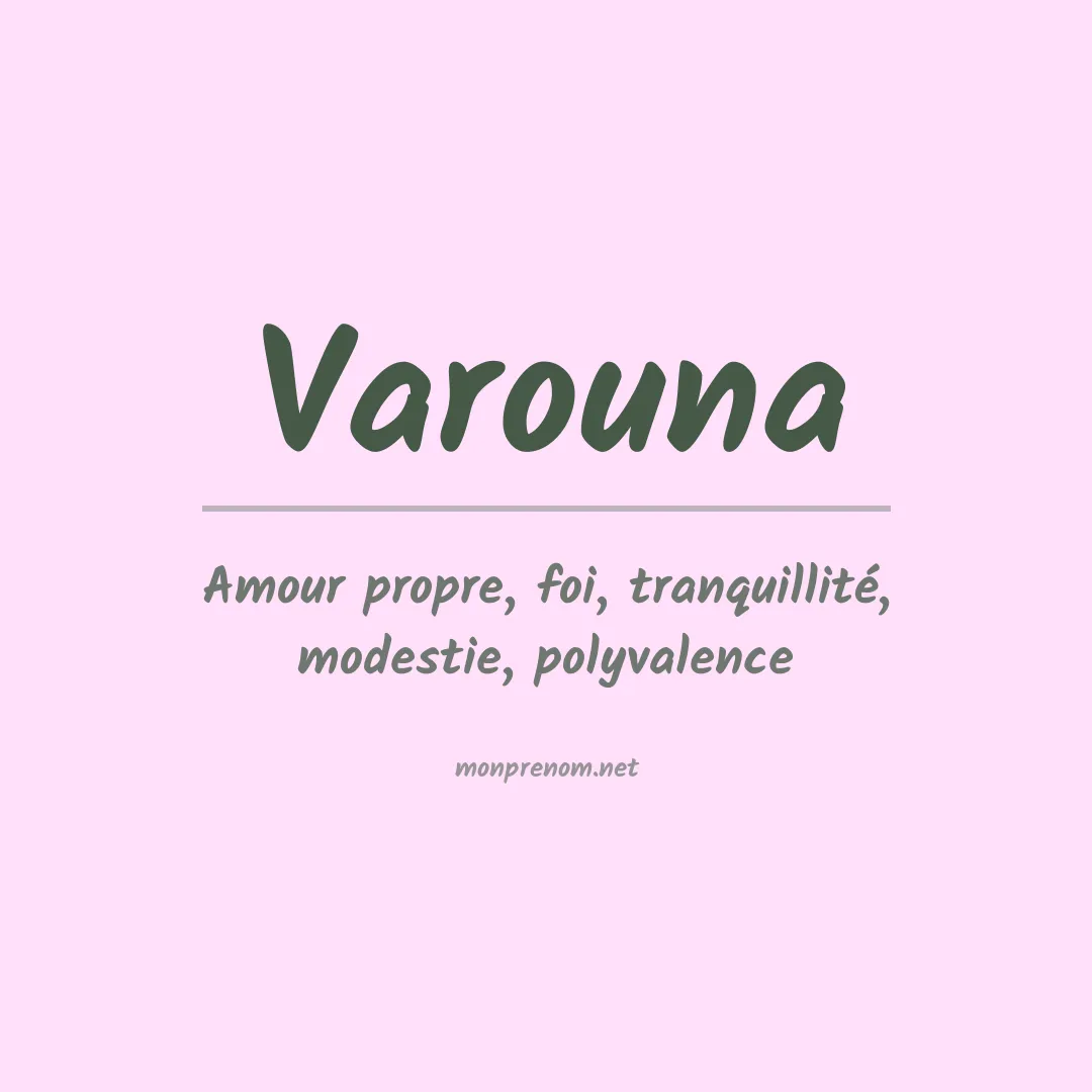 Signification du prénom Varouna