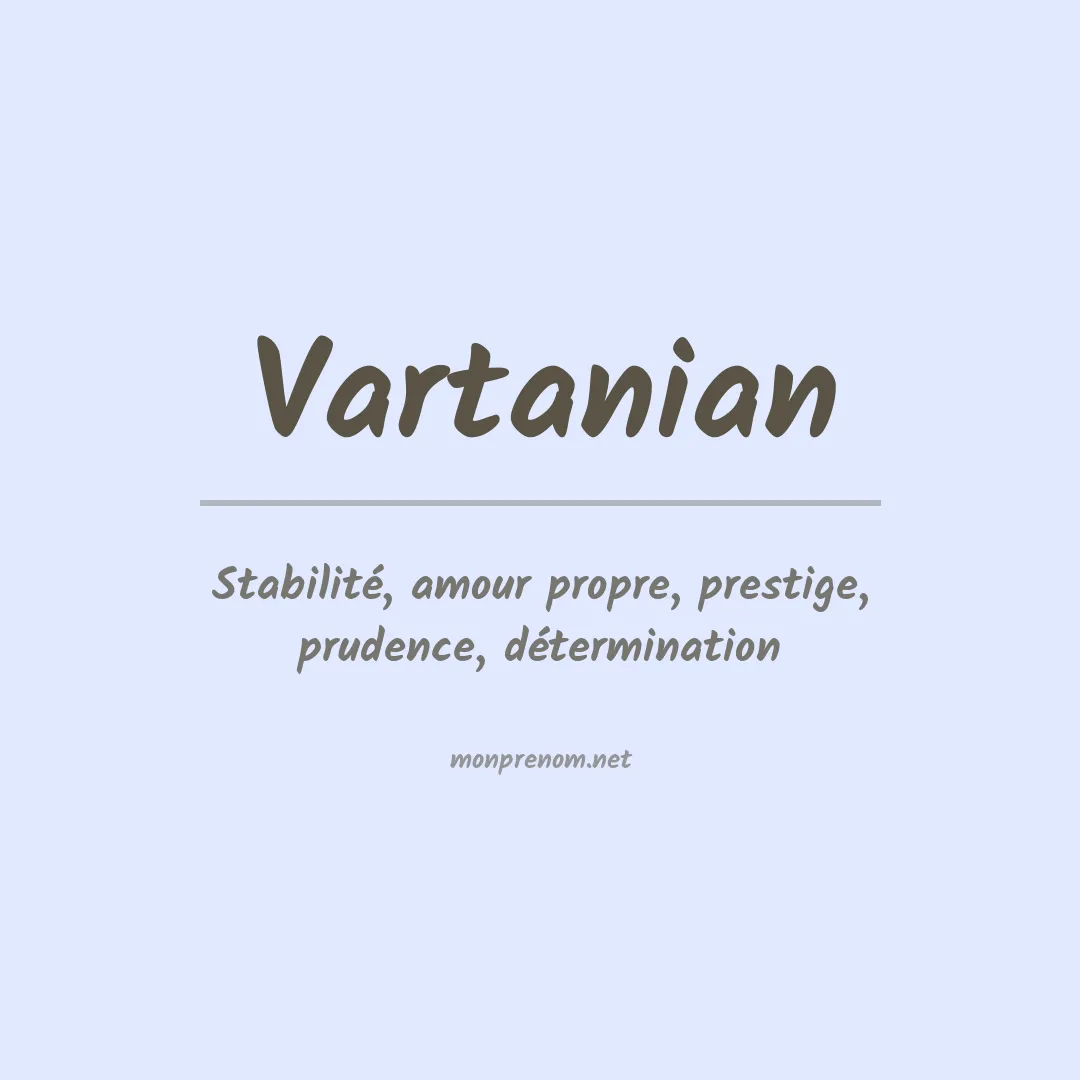 Prénom Vartanian