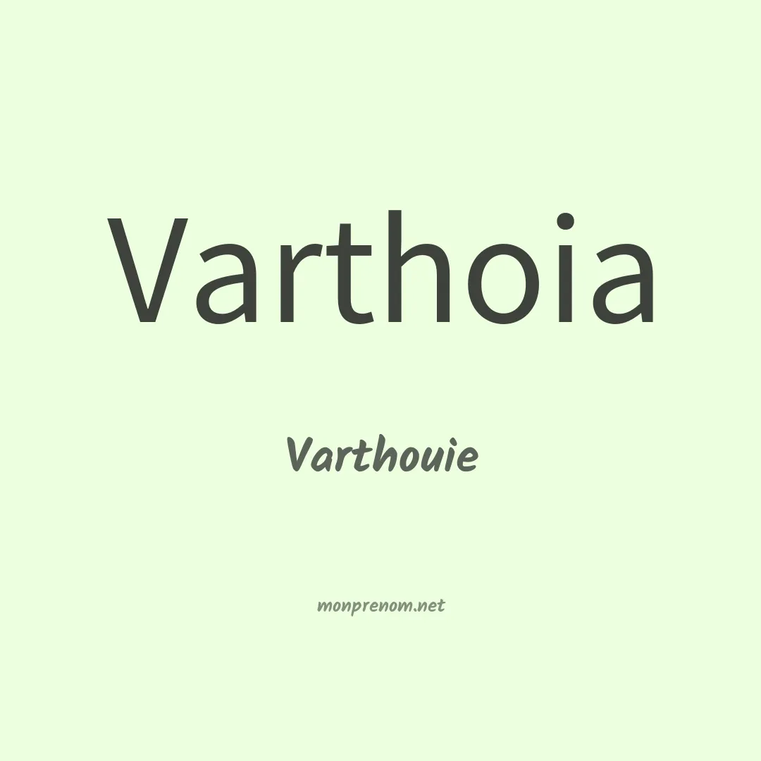 Varthouie en chinois