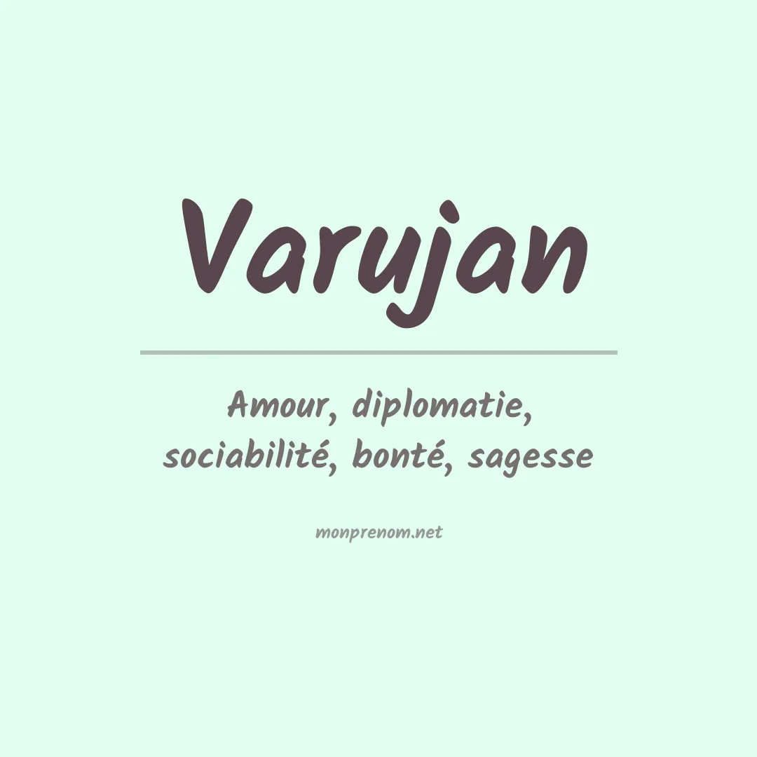 Signification du prénom Varujan