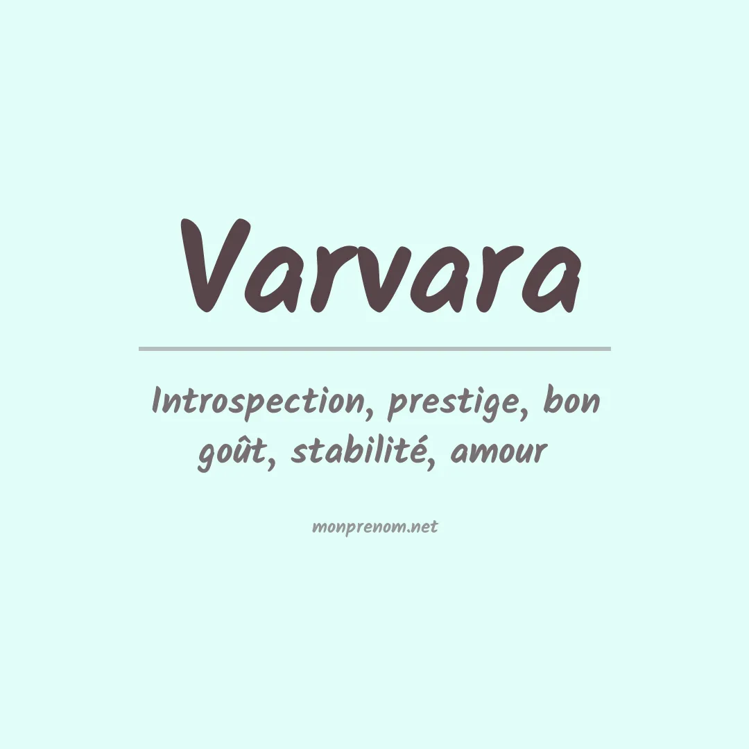Prénom Varvara