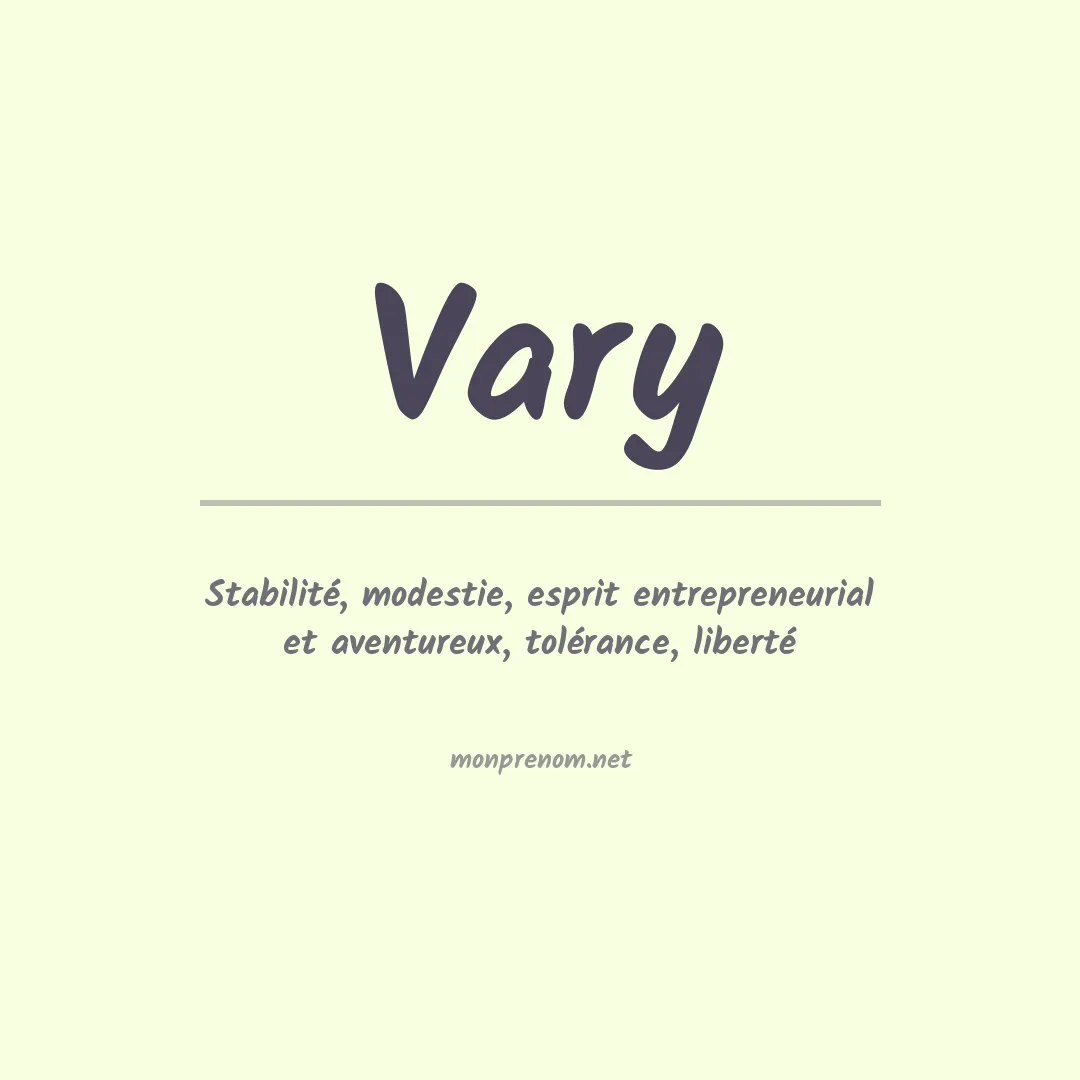 Prénom Vary