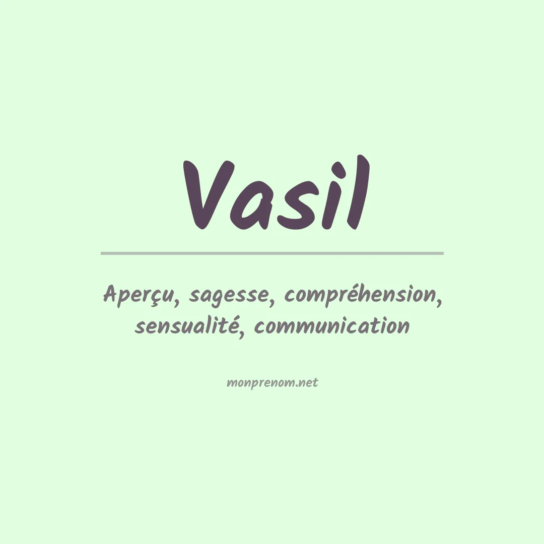 Prénom Vasil
