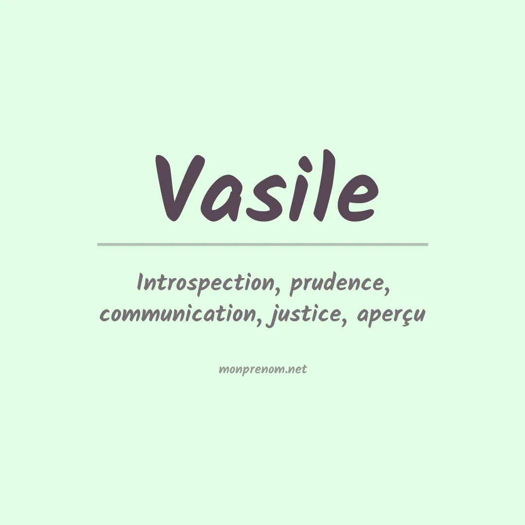 Prénom Vasile