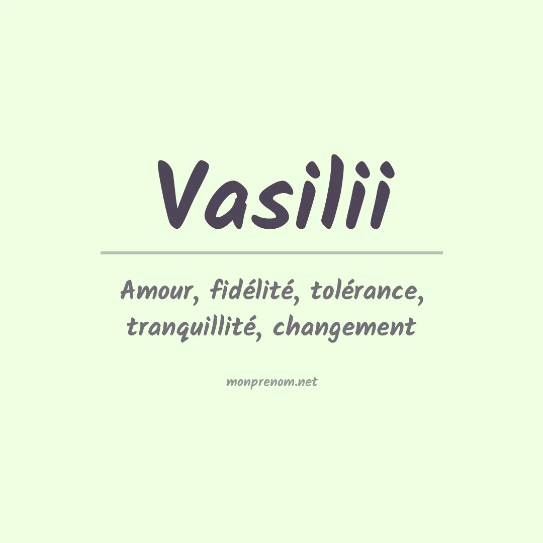 Prénom Vasilii