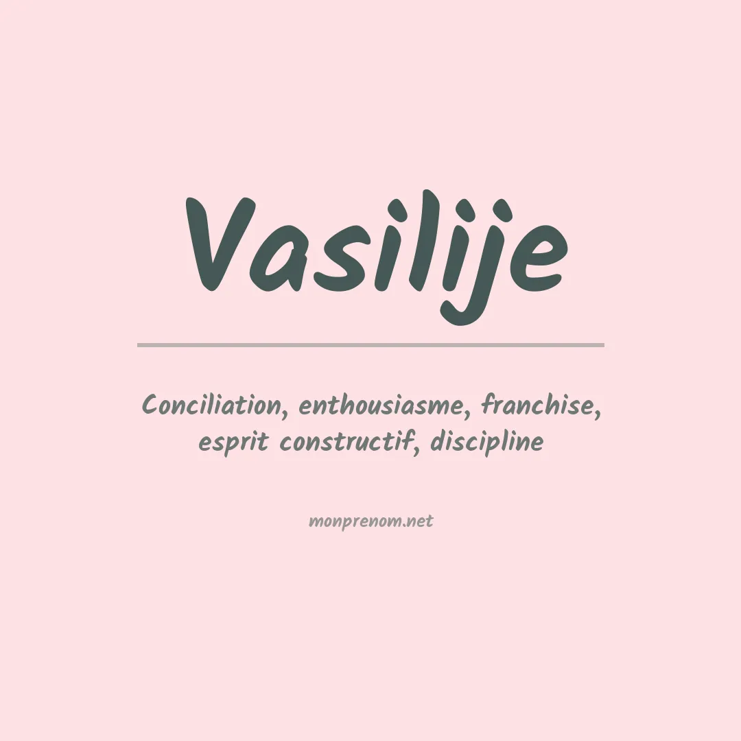 Signification du prénom Vasilije