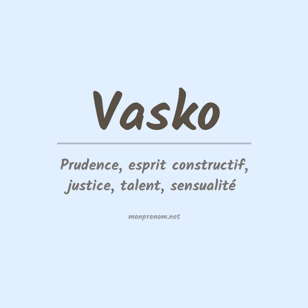 Prénom Vasko