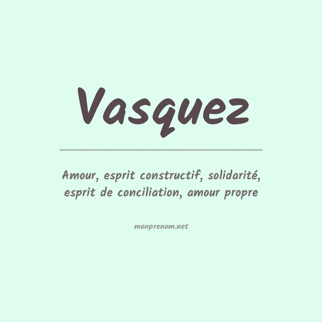 Prénom Vasquez