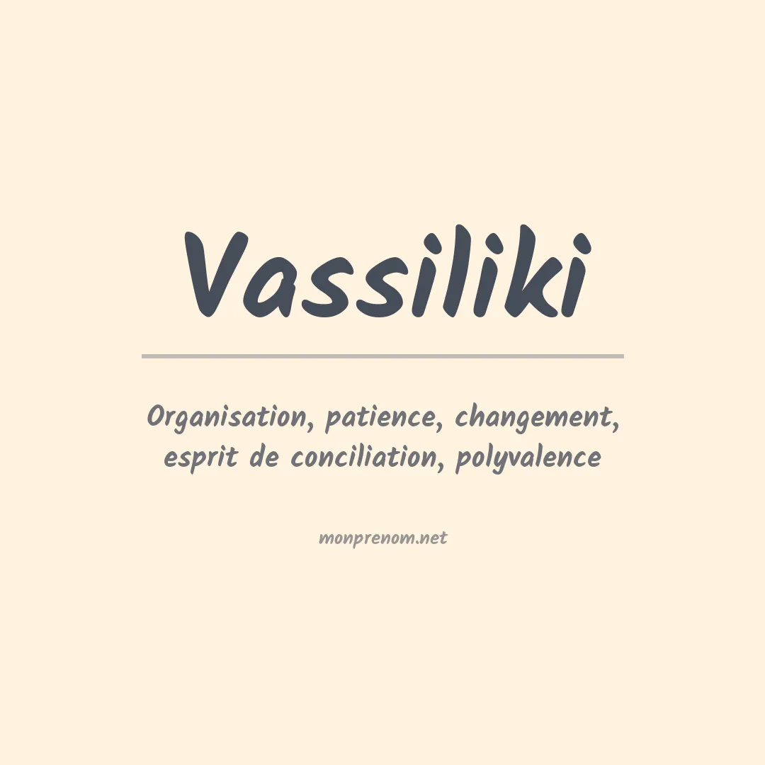 Prénom Vassiliki
