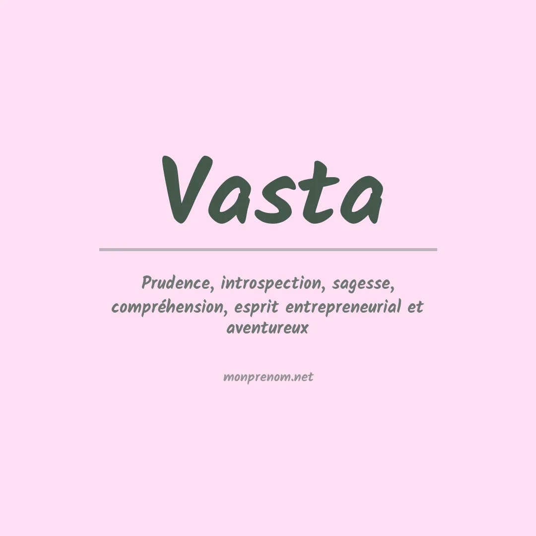 Prénom Vasta