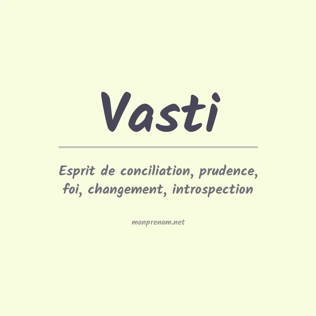 Prénom Vasti