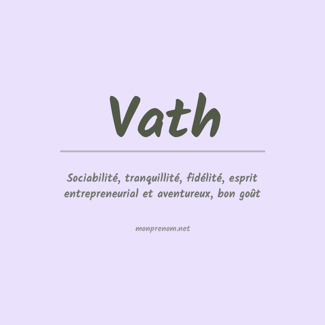 Prénom Vath