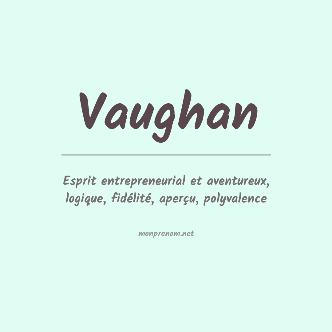 Prénom Vaughan