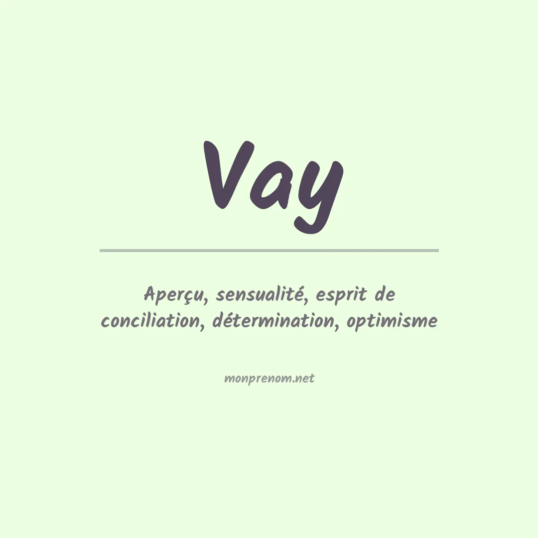 Signification du prénom Vay