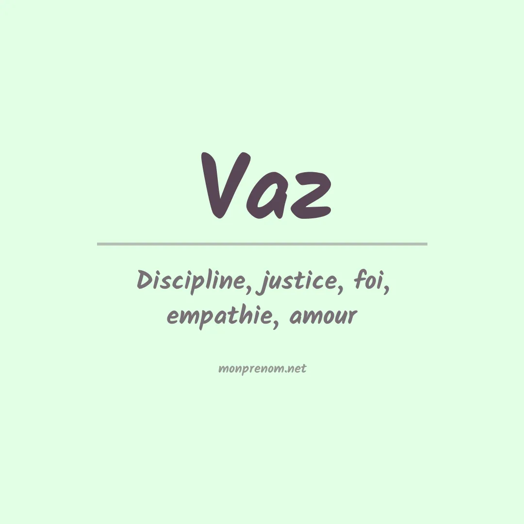 Prénom Vaz