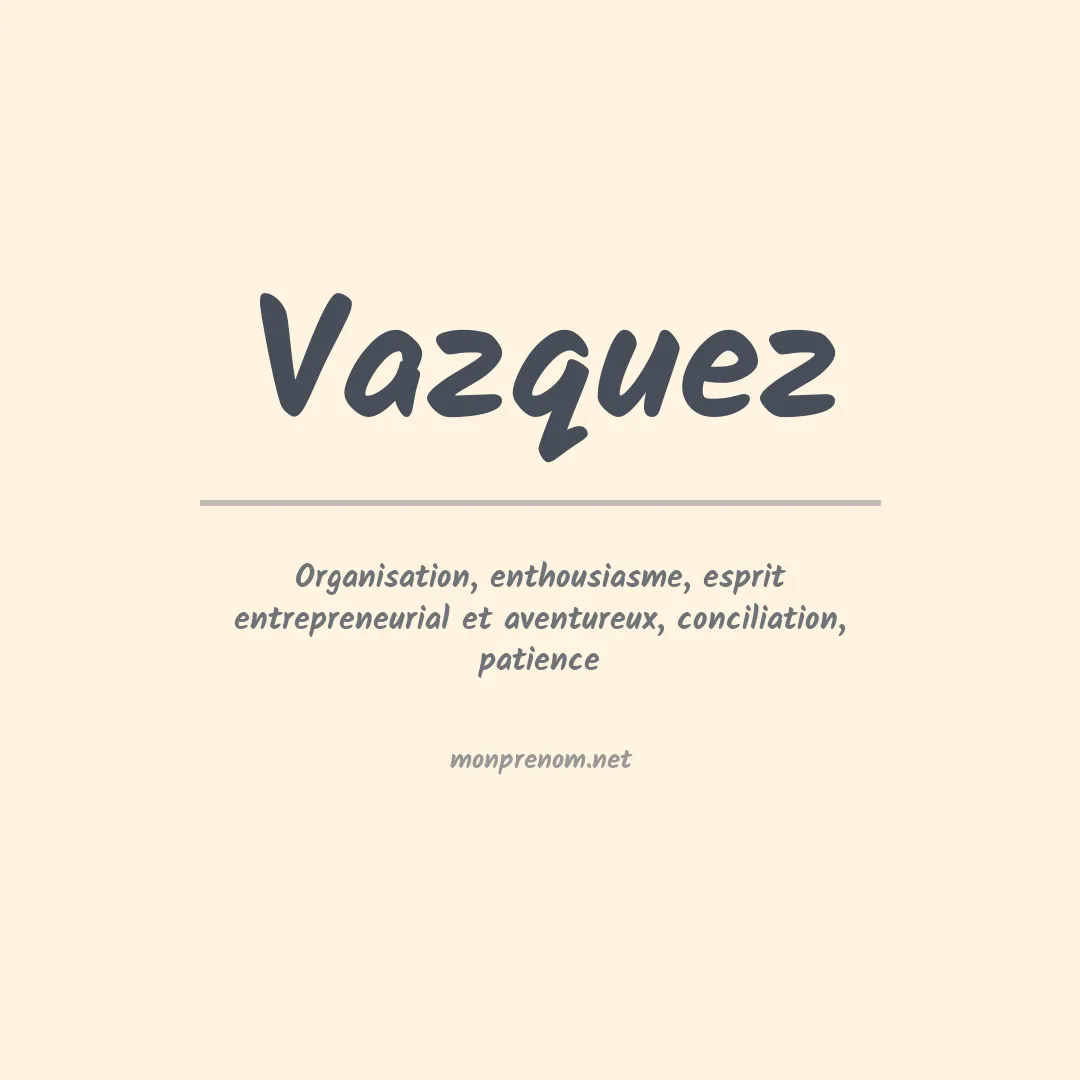 Prénom Vazquez