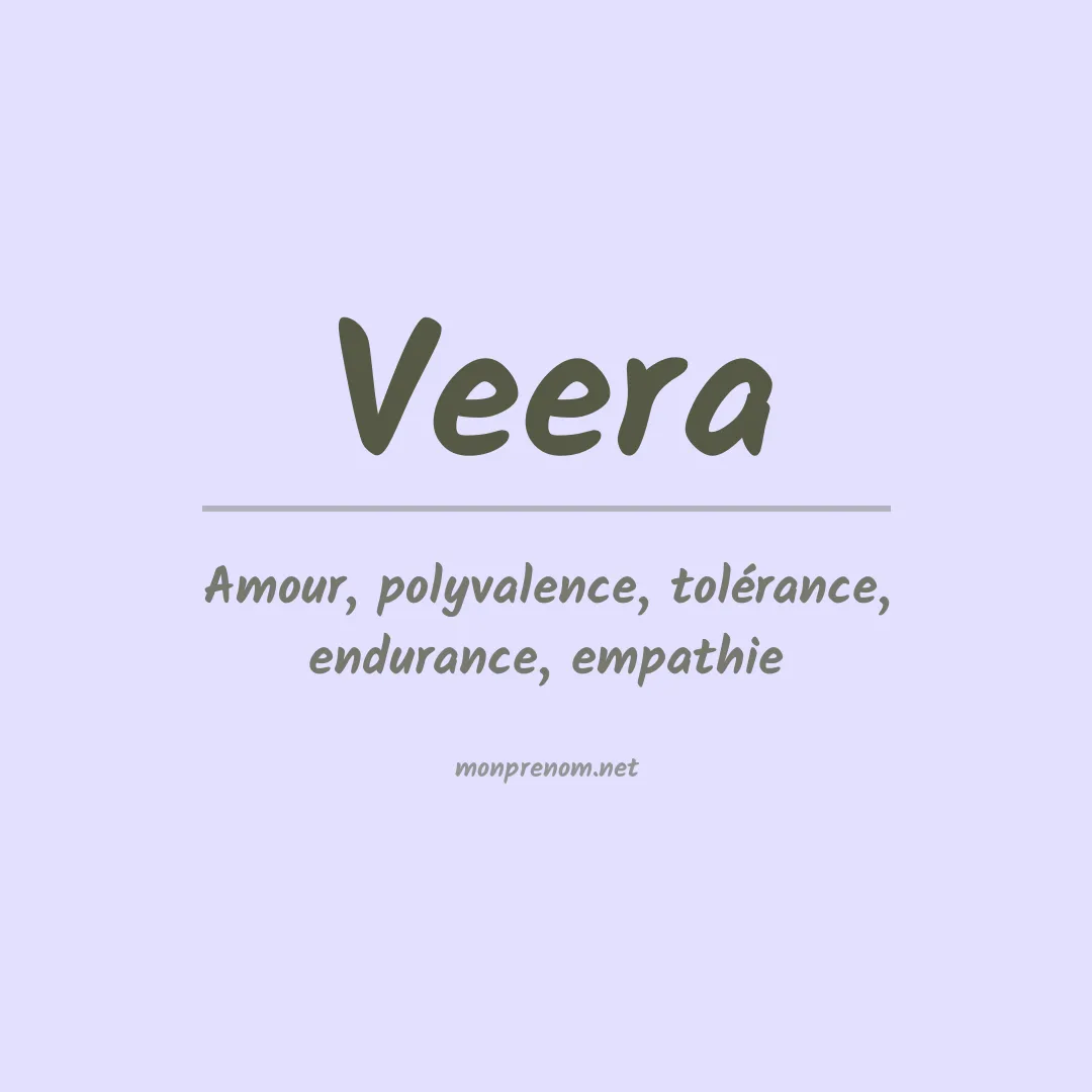 Signification du prénom Veera