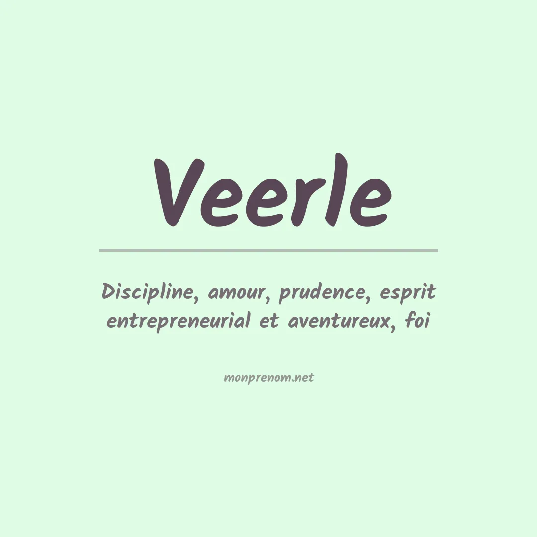 Signification du prénom Veerle