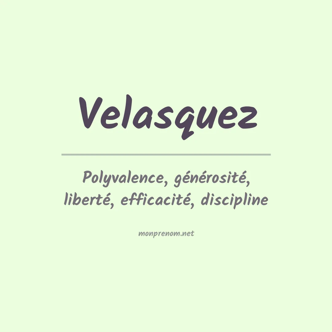 Prénom Velasquez