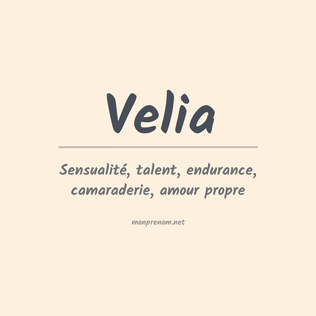 Prénom Velia