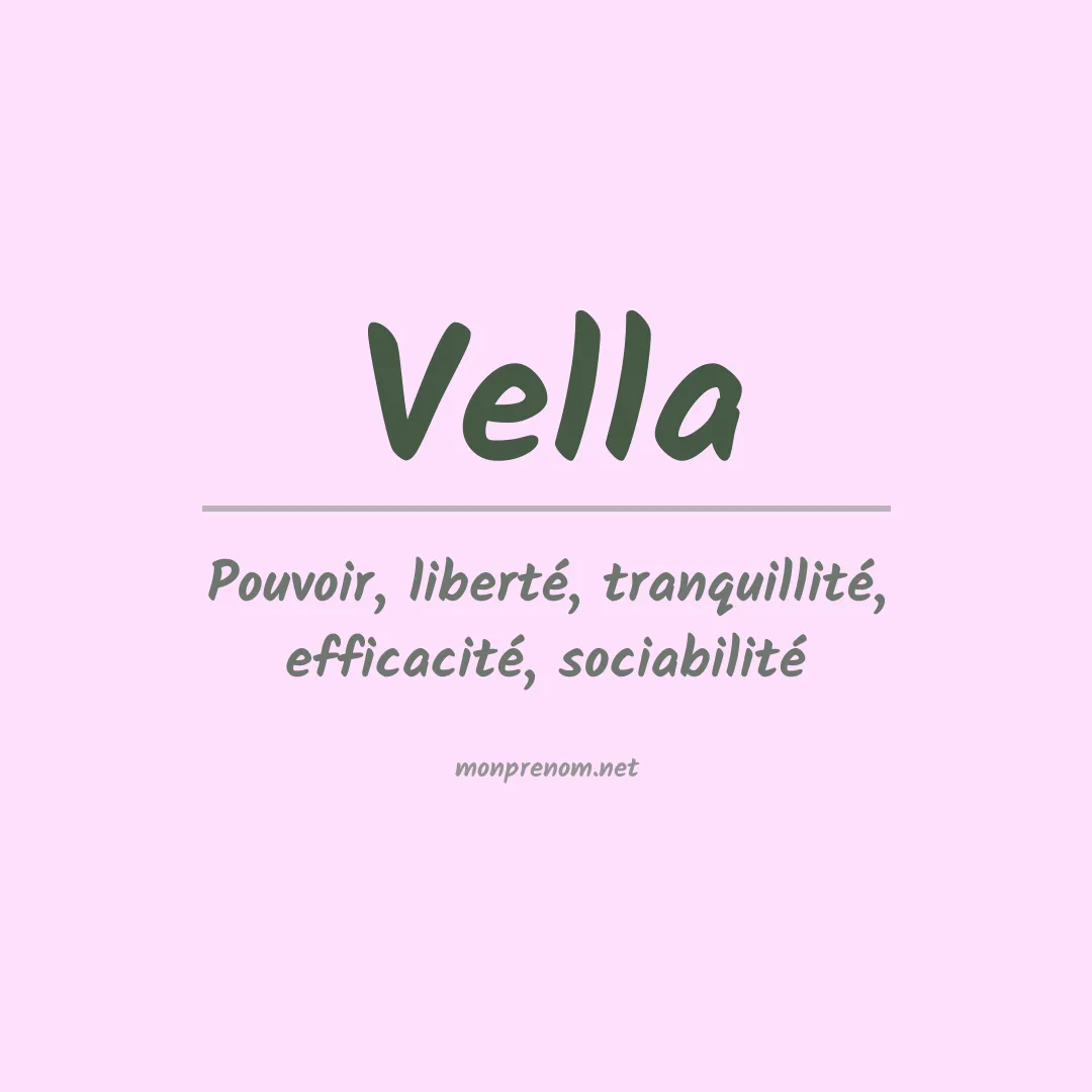 Prénom Vella