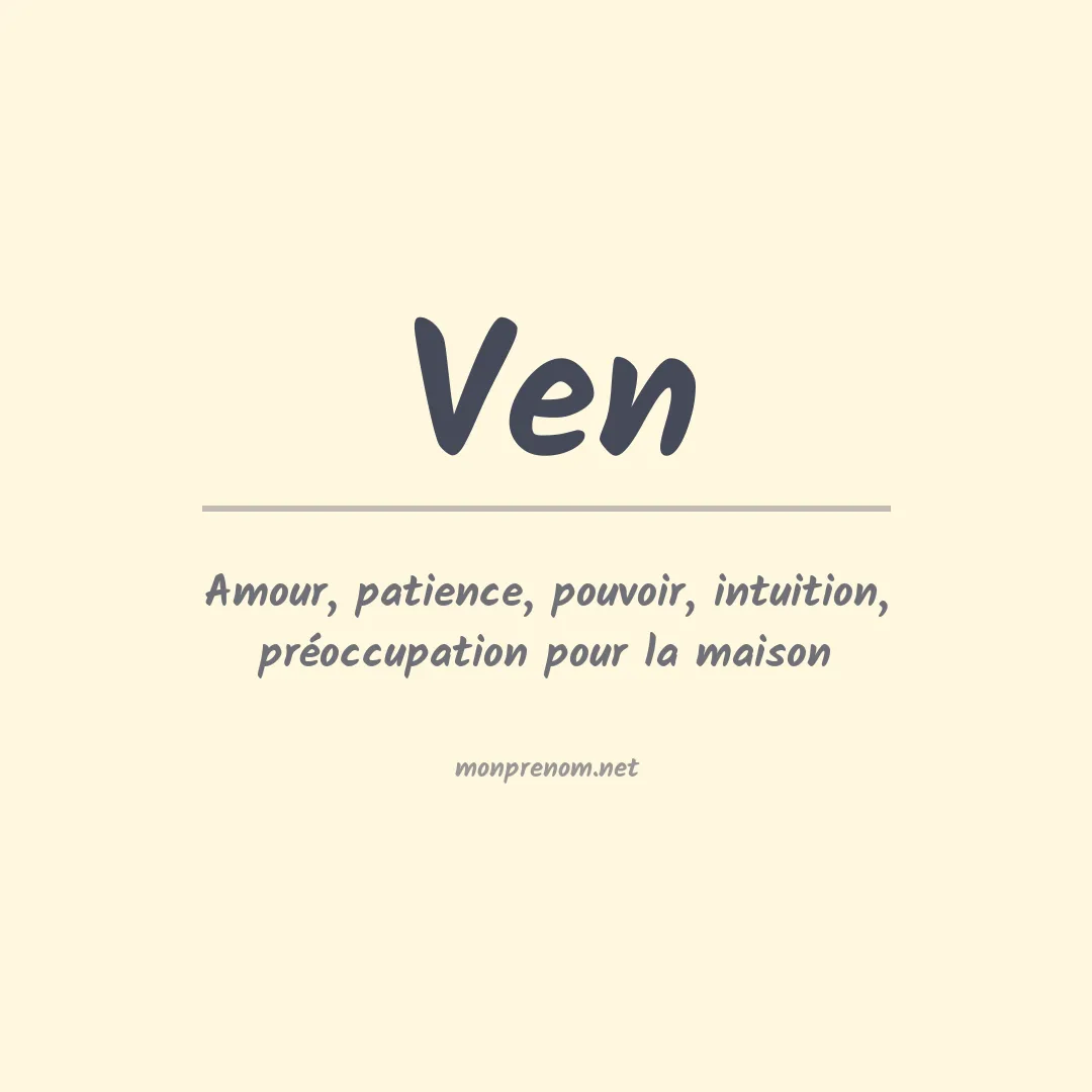 Signification du prénom Ven