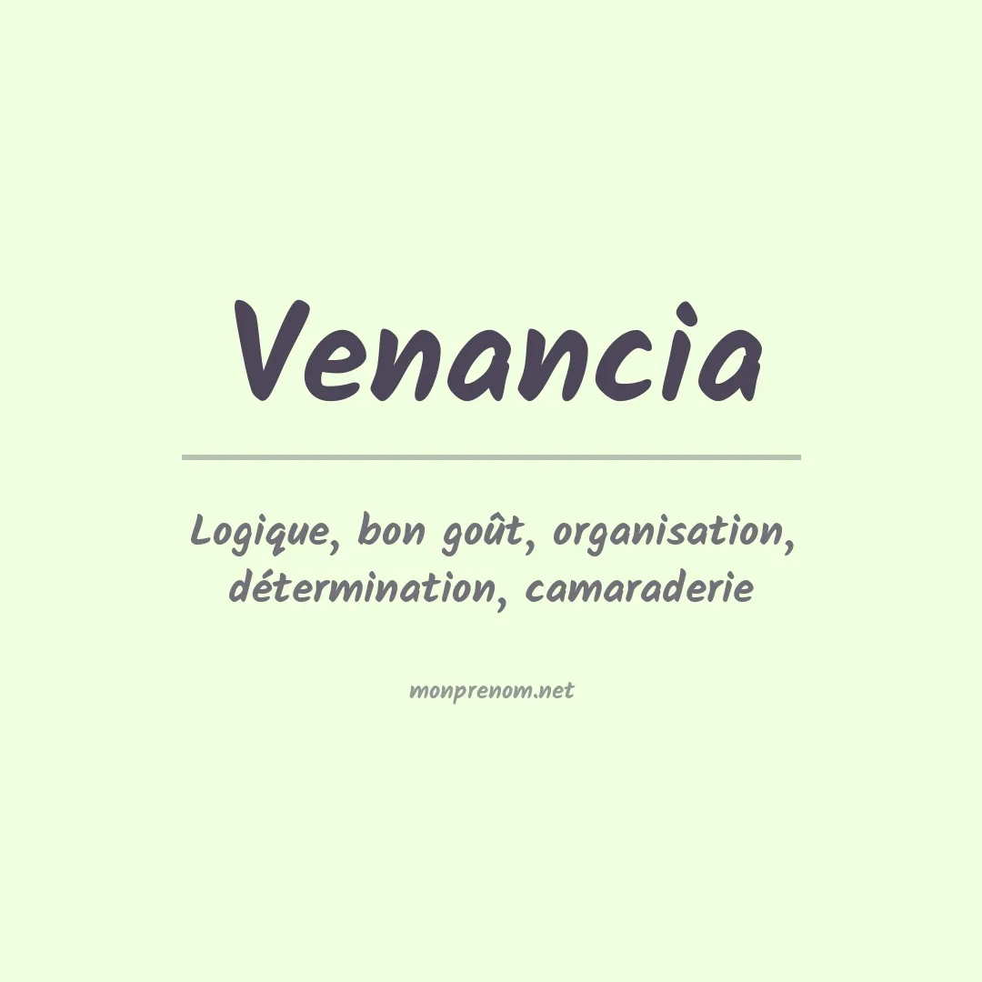 Signification du prénom Venancia